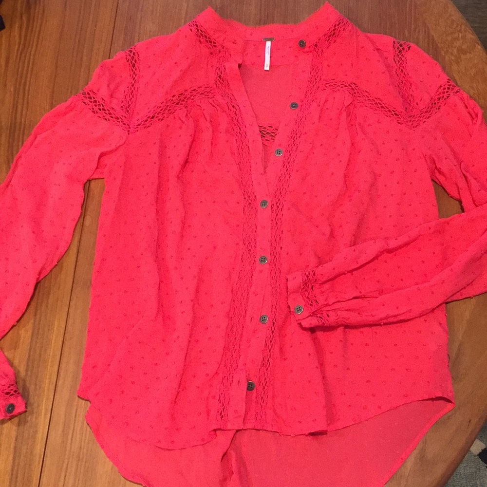 Free people tunic blouse top, small